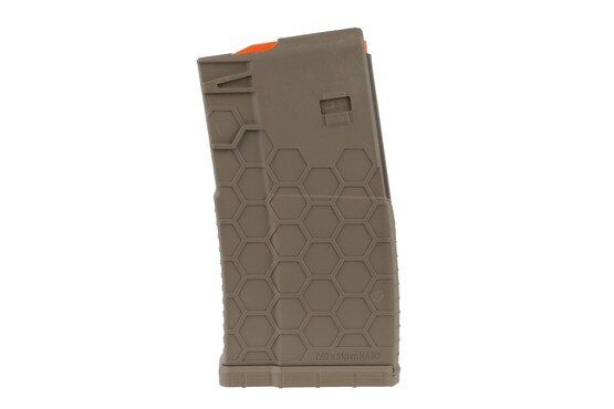 The .308 Hexmag 20 round fde magazine is designed for AR10 and SR25 rifles